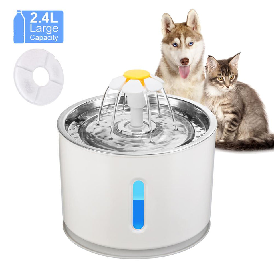Automatic Electric LED Fountain Pet Drinking Water Dispenser
